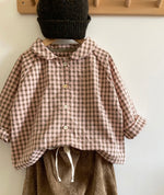Charger l&#39;image dans la galerie, Blouse Raglan vichy Rose et Kaki

