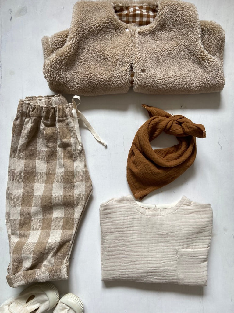 Foulard en Gaze de Coton Bronze