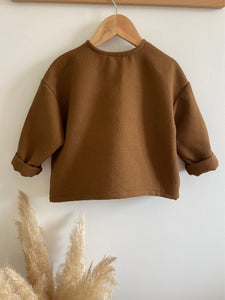 Blouse Oversize en nid d'abeille Chocolat