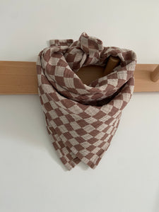 Foulard en Gaze de coton Damier