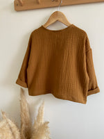 Charger l&#39;image dans la galerie, Blouse Oversize en Gaze de coton Bronze
