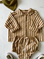 Charger l'image dans la galerie, Blouse Raglan rayures Havane
