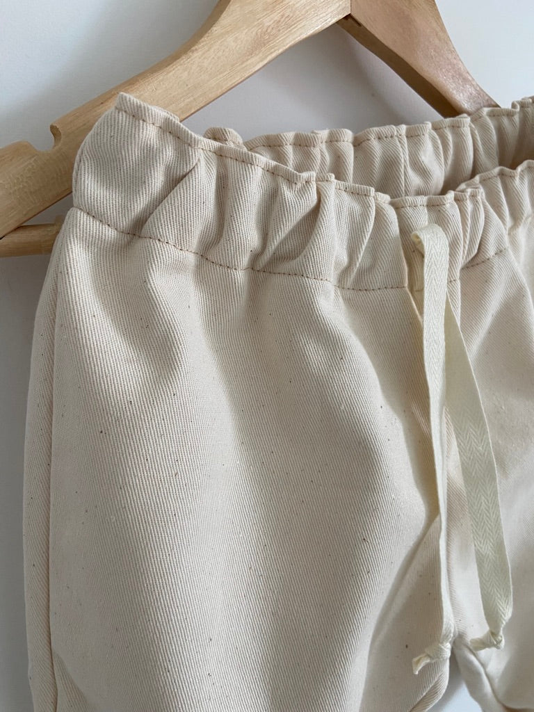 Pantalon en Sergé coton Naturel