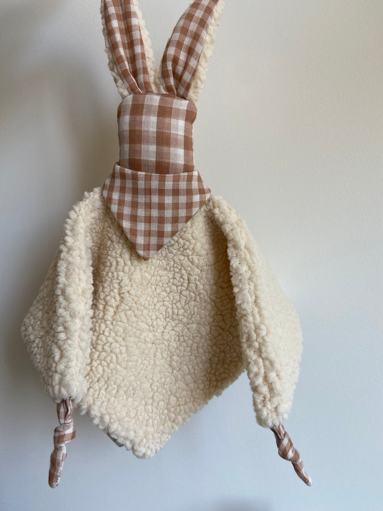 Doudou Minus Lapin Vichy vieux Rose