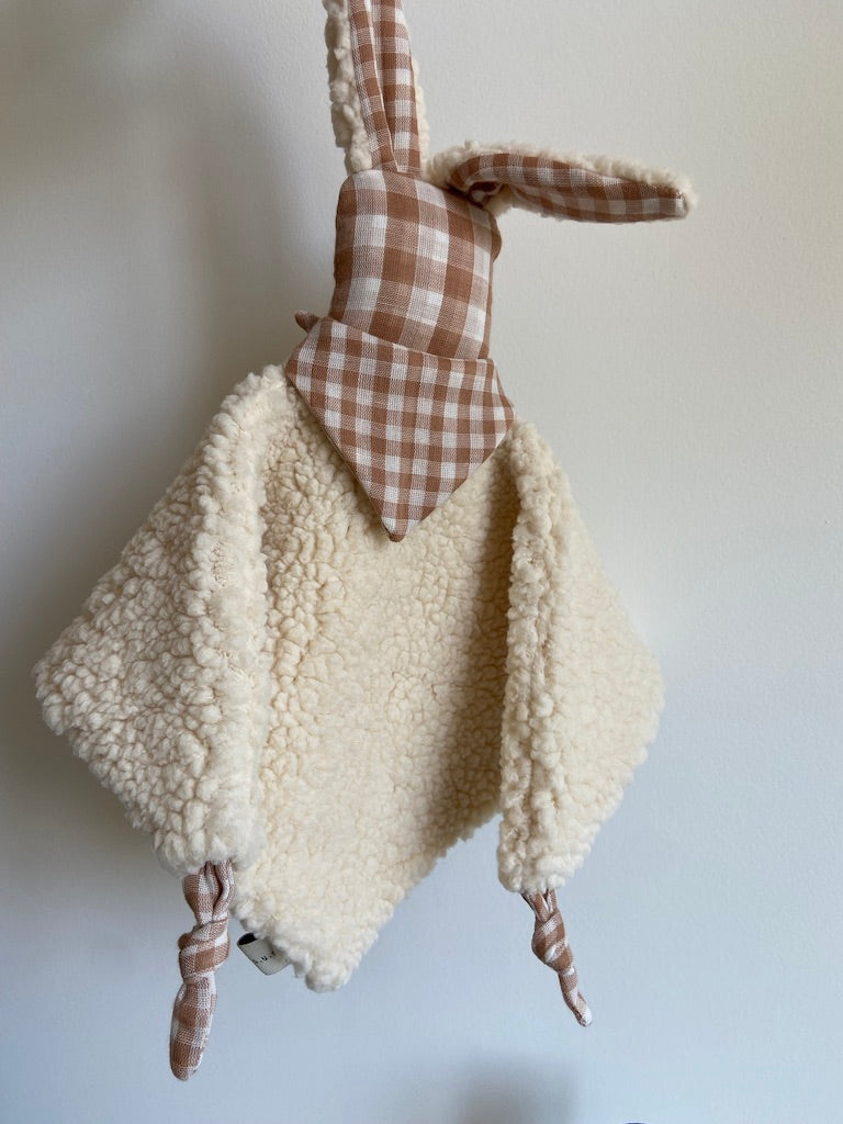 Doudou Minus Lapin Vichy vieux Rose