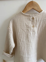 Charger l&#39;image dans la galerie, Blouse Oversize en gaze de coton Naturel

