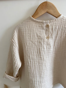 Blouse Oversize en gaze de coton Naturel