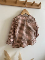 Charger l&#39;image dans la galerie, Blouse Peplum vichy Rose et Kaki
