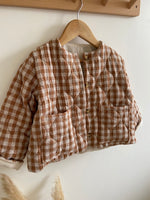 Charger l&#39;image dans la galerie, Veste matelassée Vichy Caramel

