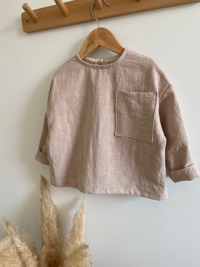 Blouse Oversize en lin Beige