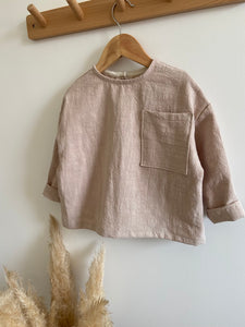 Blouse Oversize en lin Beige