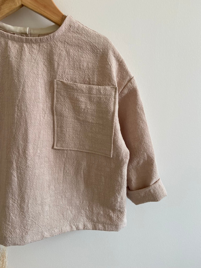 Blouse Oversize en lin Beige