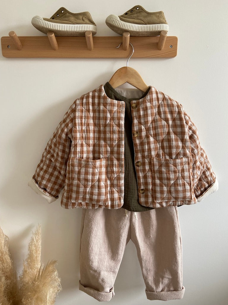 Blouse Oversize en Gaze de coton Kaki
