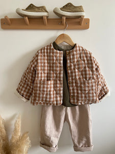 Blouse Oversize en Gaze de coton Kaki