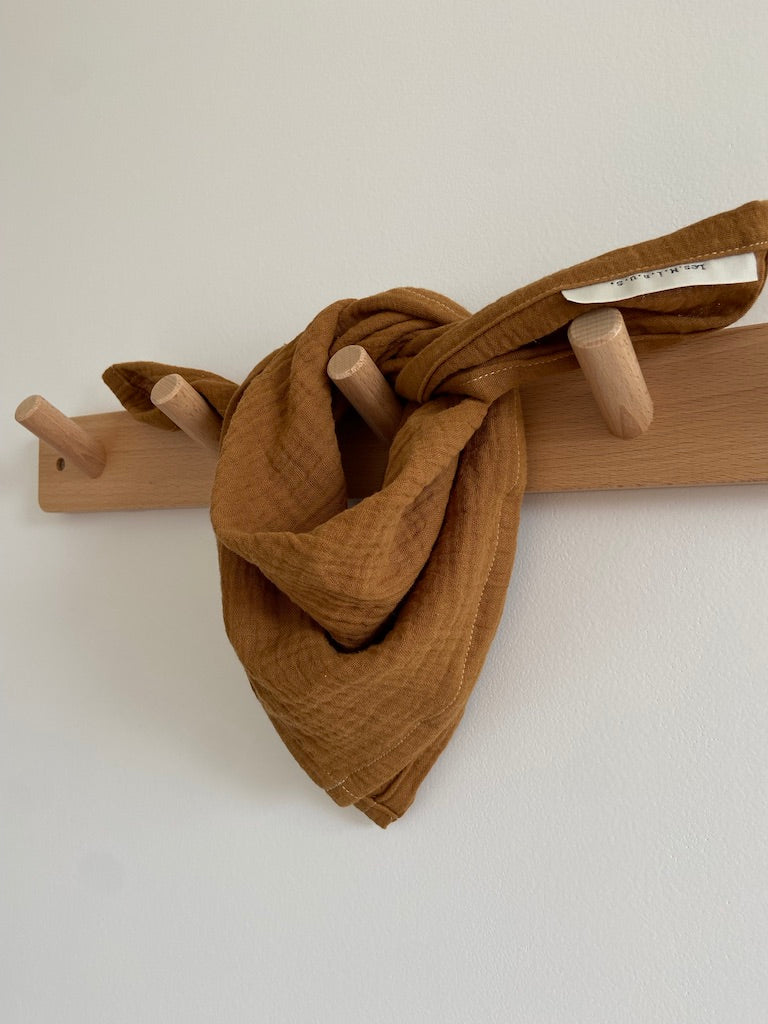Foulard en Gaze de Coton Bronze