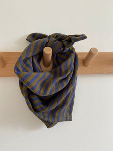 Foulard à rayures Marine et Bronze