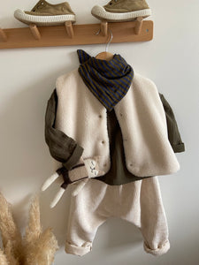 Foulard à rayures Marine et Bronze