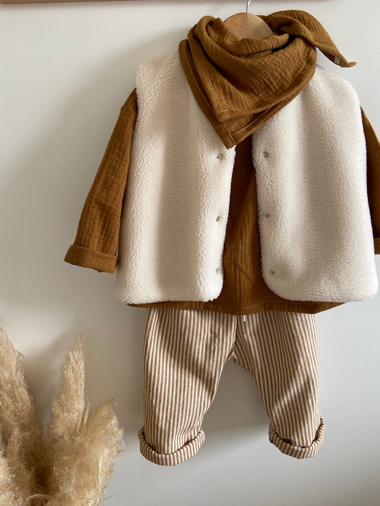Blouse Oversize en Gaze de coton Bronze
