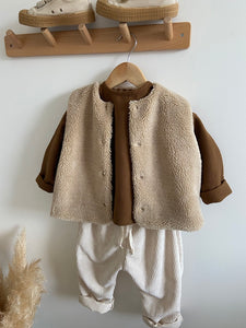 Blouse Oversize en nid d'abeille Chocolat
