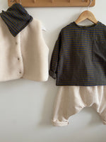 Charger l&#39;image dans la galerie, Blouse Oversize en gaze rayé marine et bronze
