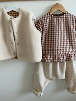 Charger l&#39;image dans la galerie, Blouse Peplum vichy Rose et Kaki
