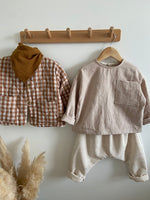 Charger l&#39;image dans la galerie, Blouse Oversize en lin Beige
