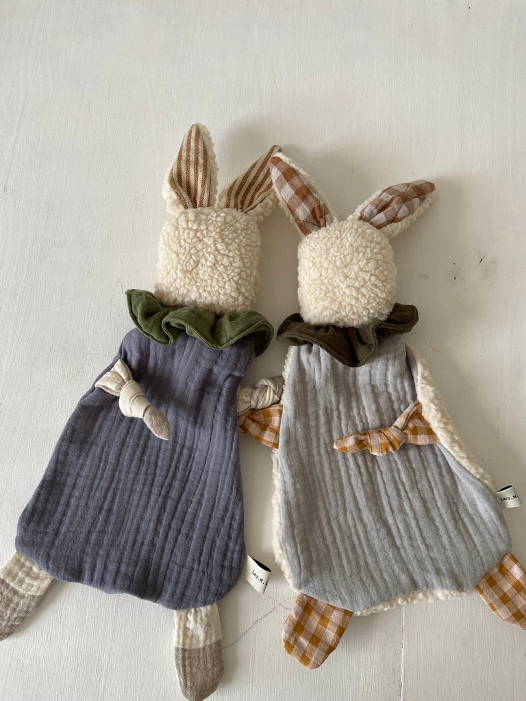 Doudou Lapin Chiffon Gris clair