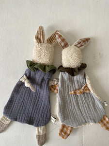 Doudou Lapin Chiffon Gris clair