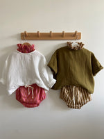 Charger l'image dans la galerie, Col amovible rayures Rose et Camel
