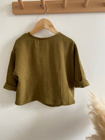 Charger l'image dans la galerie, Blouse à double boutonnage Olive
