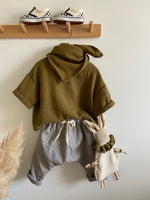 Charger l'image dans la galerie, Foulard en Gaze de Coton Olive

