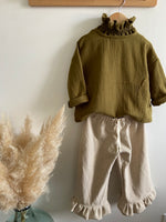 Charger l'image dans la galerie, Col amovible gaze de coton Olive
