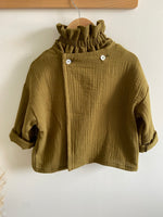 Charger l'image dans la galerie, Col amovible gaze de coton Olive
