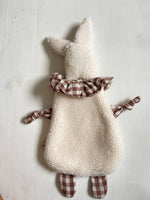 Charger l'image dans la galerie, Doudou Lapin Chiffon Vichy Marron
