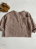 Charger l'image dans la galerie, Blouse Oversize Vichy Marron
