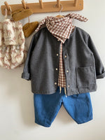 Charger l'image dans la galerie, Foulard Gaze de Coton Vichy Marron
