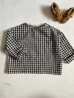 Charger l'image dans la galerie, Blouse Oversize en Vichy Noir Lin
