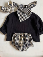 Charger l'image dans la galerie, Blouse Oversize en triple gaze de coton Noir

