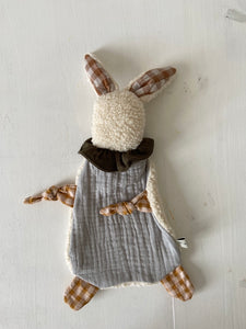 Doudou Lapin Chiffon Gris clair