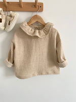 Charger l'image dans la galerie, Blouse Oversize en gaze de coton/ Lin à col
