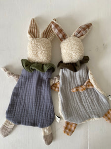 Doudou Lapin Chiffon Gris clair