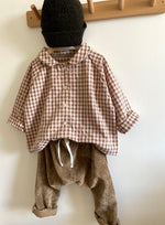 Charger l&#39;image dans la galerie, Blouse Raglan vichy Rose et Kaki
