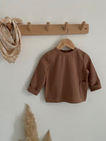 Charger l&#39;image dans la galerie, Blouse à poche en coton lavé Cacao
