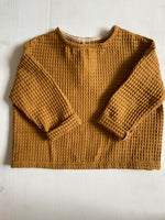 Charger l'image dans la galerie, Blouse Oversize Nid d'abeille Havane
