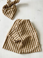 Charger l'image dans la galerie, Foulard à rayures Havane et Pêche
