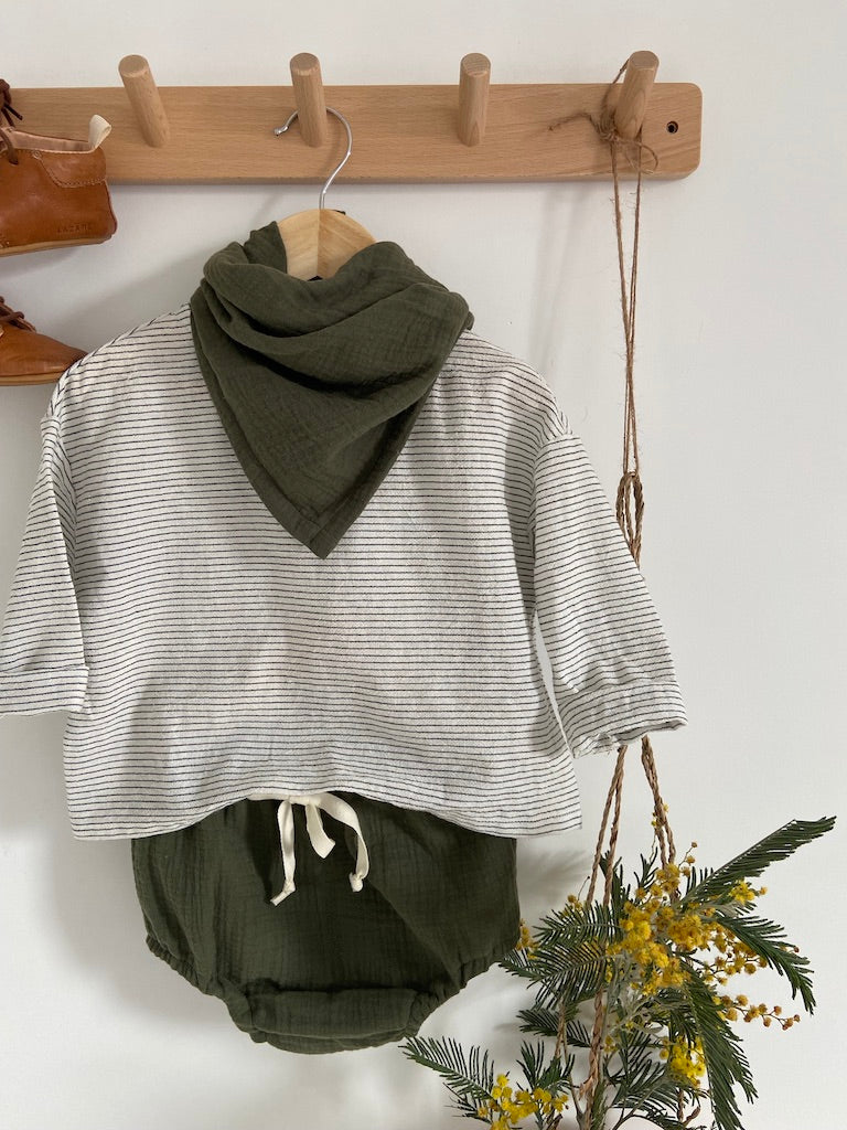 Blouse Oversize à fines rayures