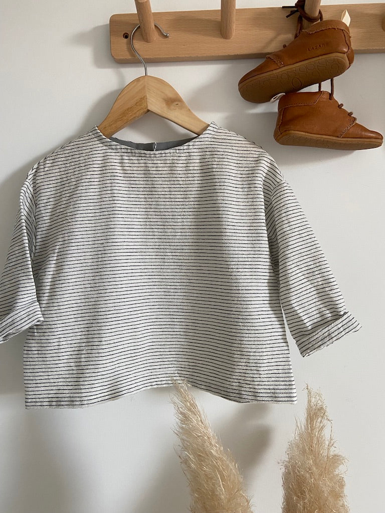 Blouse Oversize à fines rayures